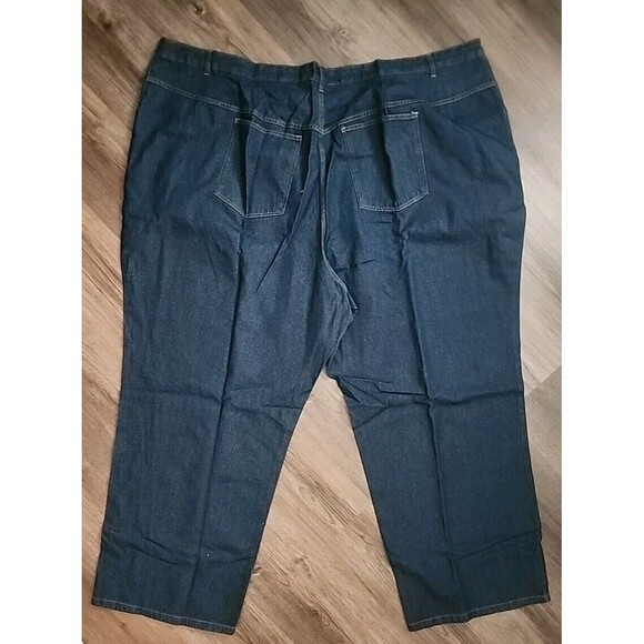 Woman Within Jeans NWOT Size 40T Natural Fit Dark Wash Denim Wide-Leg - Picture 2 of 7